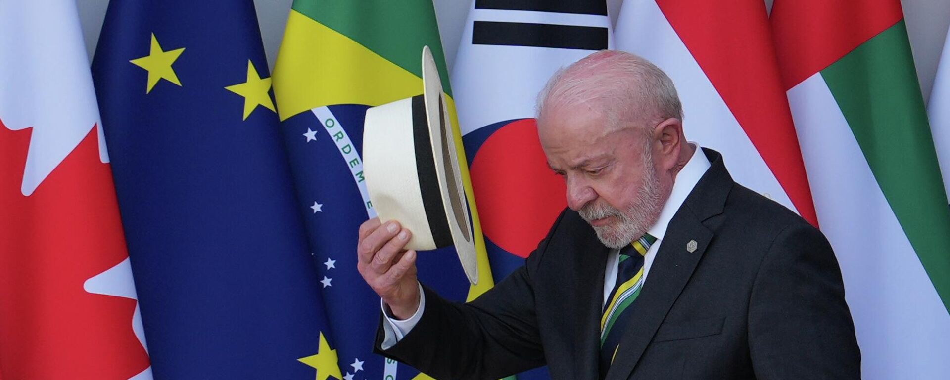 O presidente do Brasil, Luiz Inácio Lula da Silva, durante participação na cúpula do G7, em Évian, na França, em 16 de junho de 2026 - Sputnik Brasil, 1920, 17.06.2026