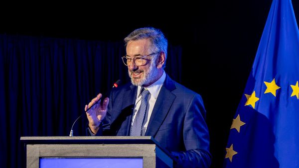 Márcio Elias Rosa durante a Cerimônia de abertura do II Fórum de Investimentos UE-Brasil, em Brasília (DF). Brasil, 23 de junho de 2026 - Sputnik Brasil