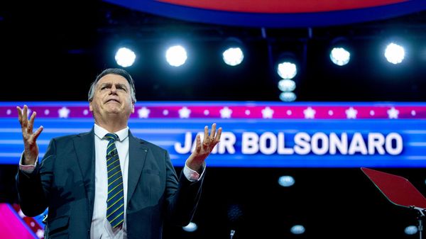 O ex-presidente do Brasil Jair Bolsonaro durante discurso em evento conservador nos Estados Unidos, em 4 de março de 2023 - Sputnik Brasil