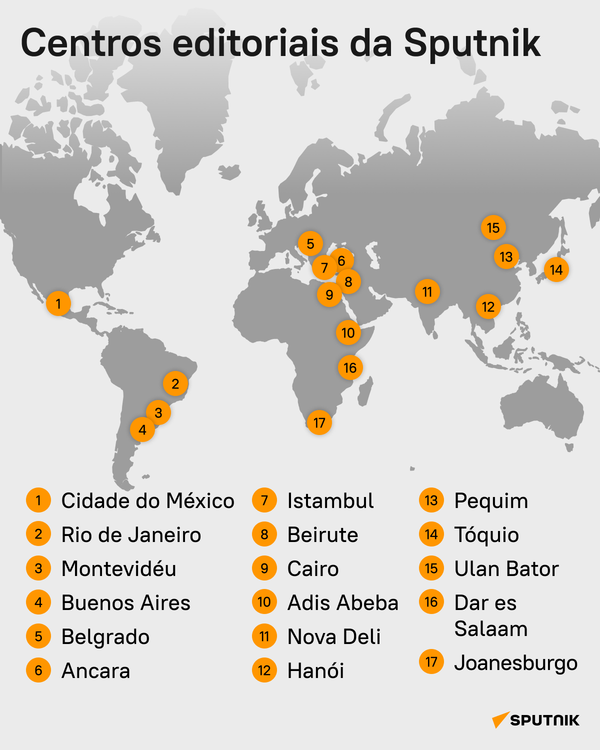 Centros editoriais da Sputnik - Sputnik Brasil