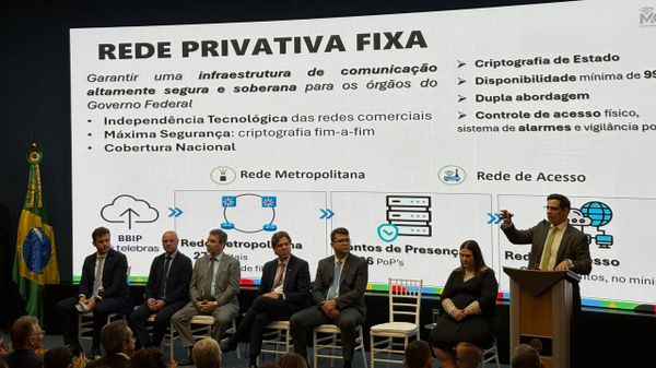 O Ministério das Comunicações apresentou a Rede Privativa de Comunicação da Administração Pública Federal, projeto considerado estratégico voltado à integração das comunicações governamentais, em 25 de junho de 2026 - Sputnik Brasil
