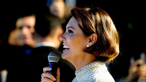 A ex-primeira-dama do Brasil, Michelle Bolsonaro, durante evento em Brasília (DF), em 21 de março de 2023 - Sputnik Brasil
