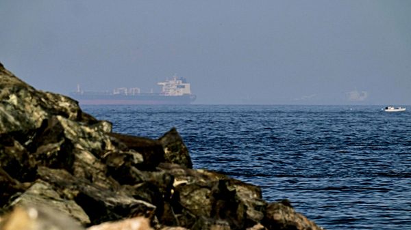Embarcações cargueiras são vistas transitando no golfo de Omã, próximo ao estreito de Ormuz, em 1º de maio de 2026 - Sputnik Brasil