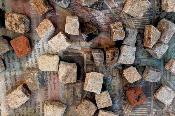 Elementos separados de mosaico encontrados no local da escavação de uma rica vila em Devon, no sudoeste do Reino Unido Elementos separados de mosaico encontrados no local da escavação de uma rica vila em Devon, no sudoeste do Reino Unido - Sputnik Brasil