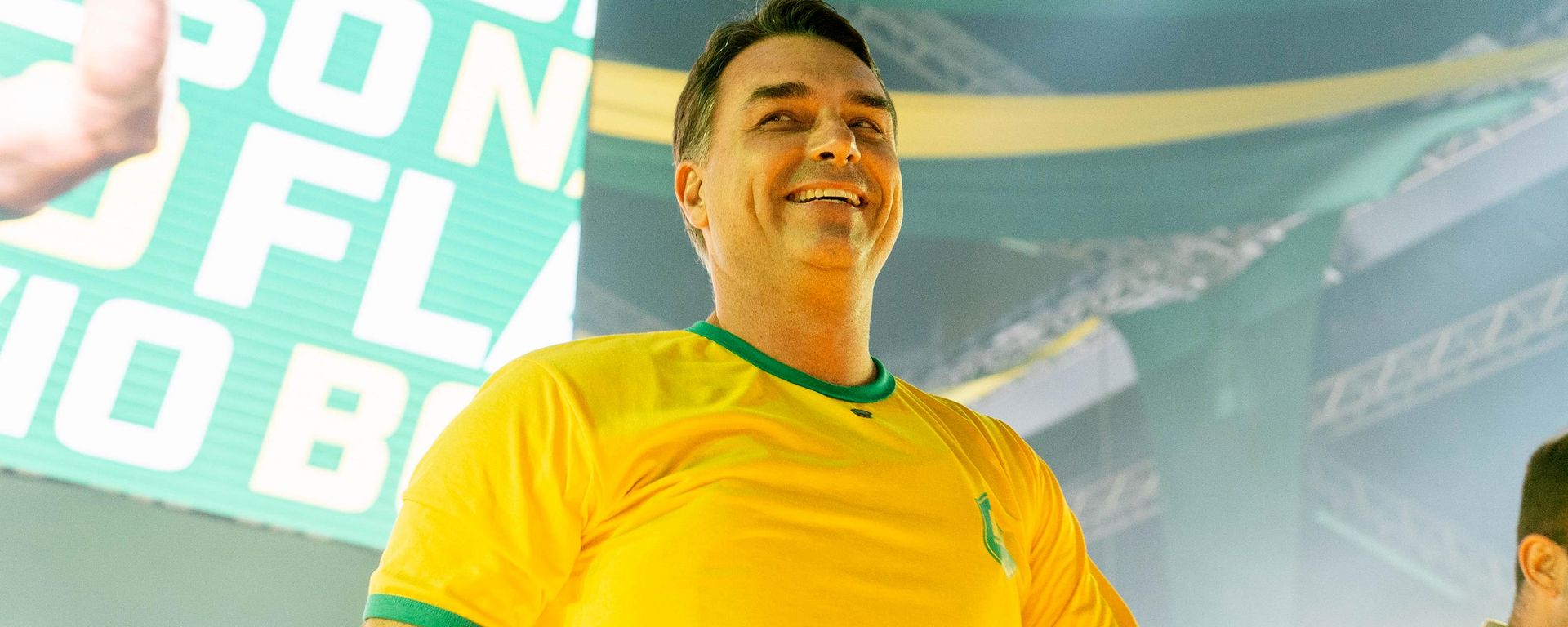 O senador Flávio Bolsonaro em evento do Partido Liberal (PL) em Santa Catarina - Sputnik Brasil, 1920, 01.08.2026