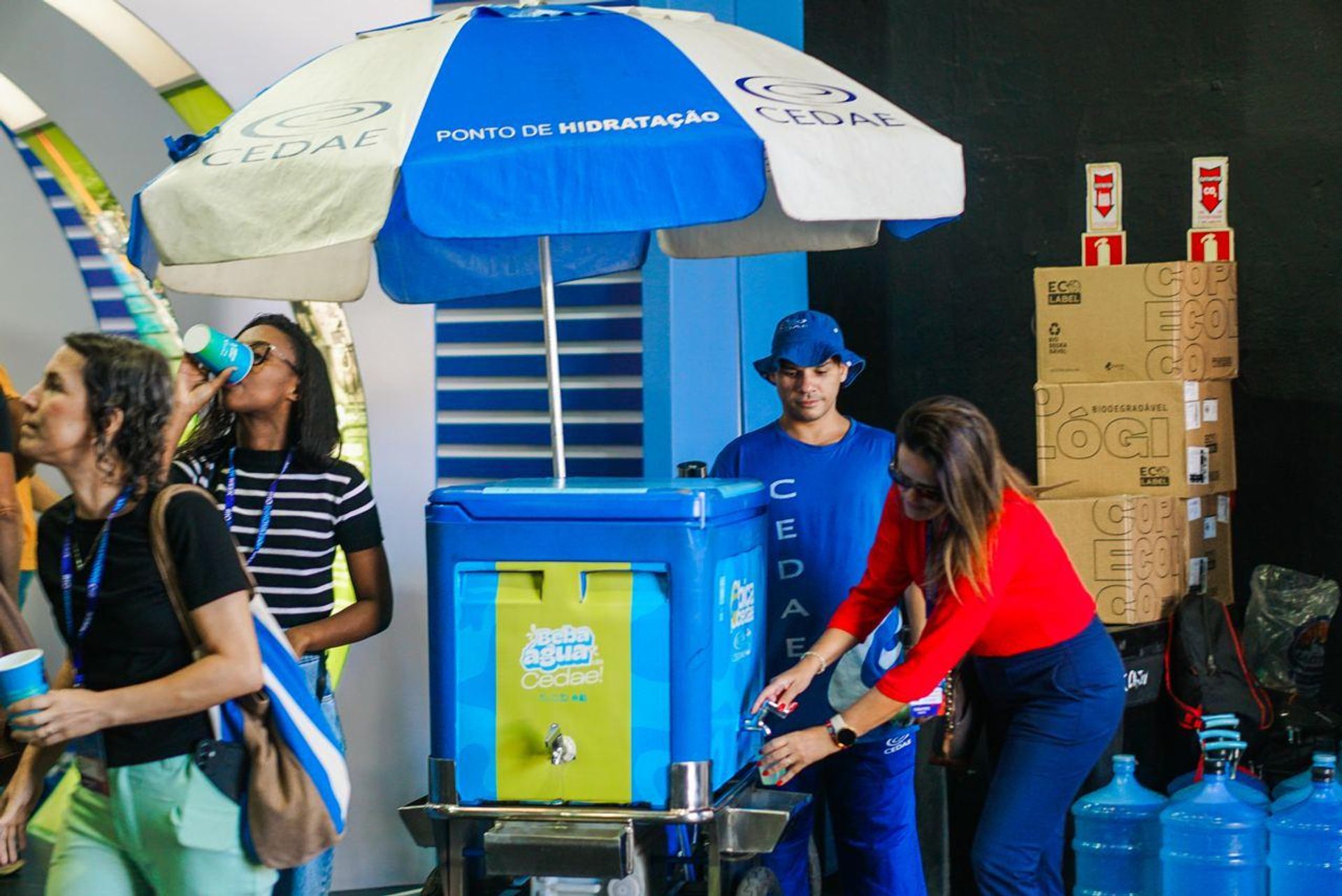 Ponto de hidratação da CEDAE no Rio Innovation Week