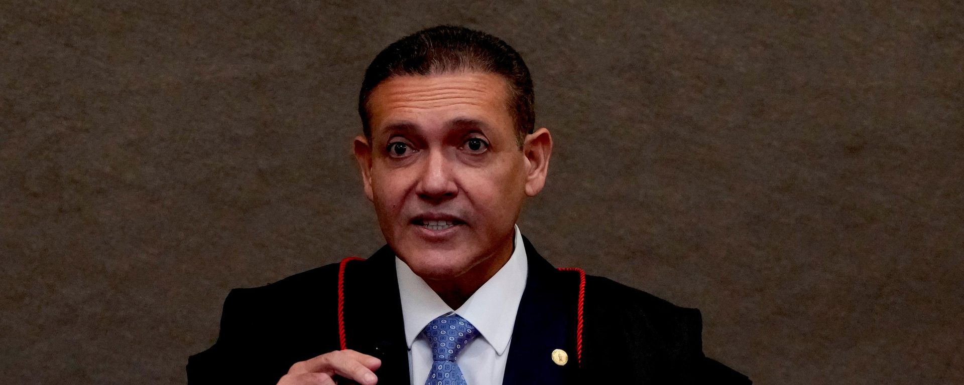 O ministro do Supremo Tribunal Federal (STF) e presidente do Tribunal Superior Eleitoral (TSE), Kassio Nunes Marques, durante evento em Brasília (DF), em 12 de maio de 2026 - Sputnik Brasil, 1920, 13.08.2026