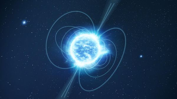 Uma estrela de nêutrons se forma nos últimos momentos da vida de uma estrela muito grande (com mais de oito vezes a massa do nosso Sol), quando o combustível nuclear em seu núcleo finalmente se esgota. Em um fim súbito e violento, as camadas externas da estrela são ejetadas com energia monstruosa em uma explosão de supernova, deixando para trás nuvens espetaculares de material interestelar rico em poeira e metais pesados. No centro da nuvem (nebulosa), o denso núcleo estelar se contrai ainda mais para formar uma estrela de nêutrons. Um buraco negro também pode se formar quando a massa do núcleo remanescente é maior que cerca de três massas solares - Sputnik Brasil