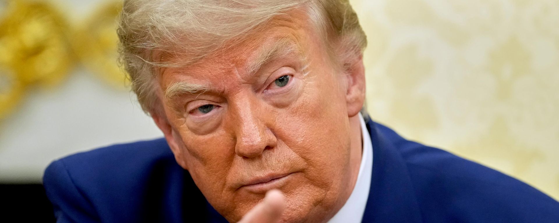 O presidente Donald Trump discursa durante uma reunião com o presidente libanês Joseph Aoun no Salão Oval da Casa Branca - Sputnik Brasil, 1920, 23.08.2026