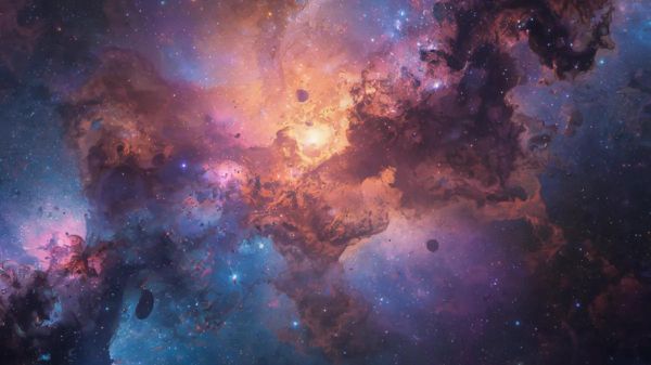 Ilustração de uma galáxia escura e sem estrelas, dominada por matéria escura e gás - Sputnik Brasil