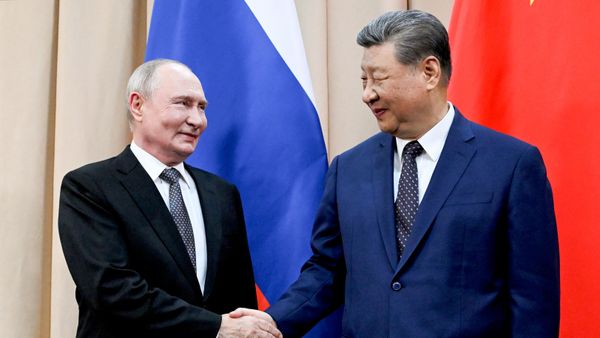 Vladimir Putin e Xi Jinping na OCX - Sputnik Brasil