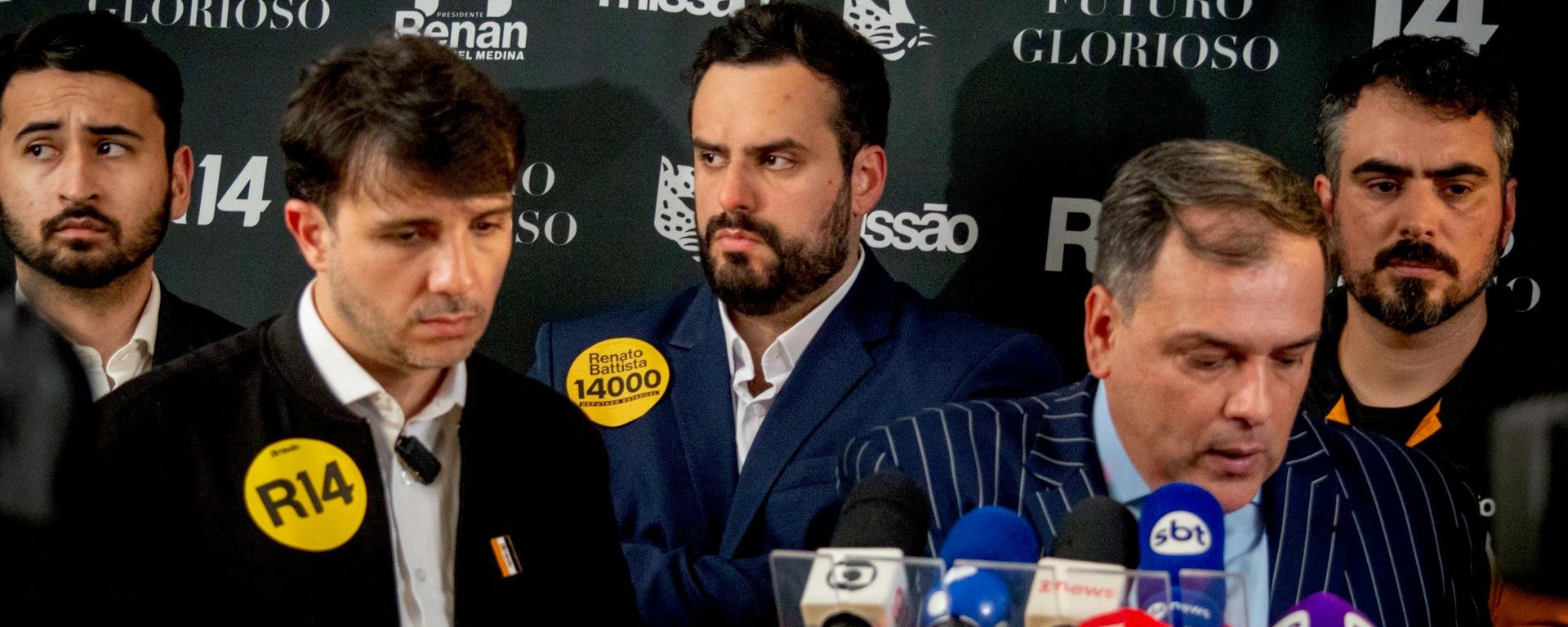 Candidato do Missão à Presidência da República, Renan Santos, durante coletiva de imprensa em São Paulo. 31 de agosto de 2026 - Sputnik Brasil, 1920, 31.08.2026