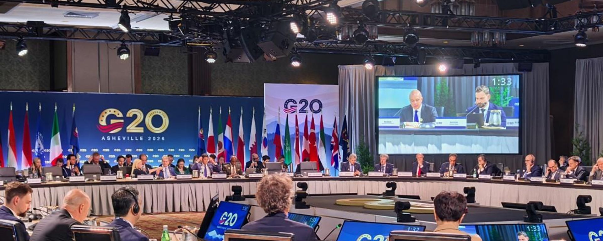 Reunião do G20 em Asheville - Sputnik Brasil, 1920, 02.09.2026