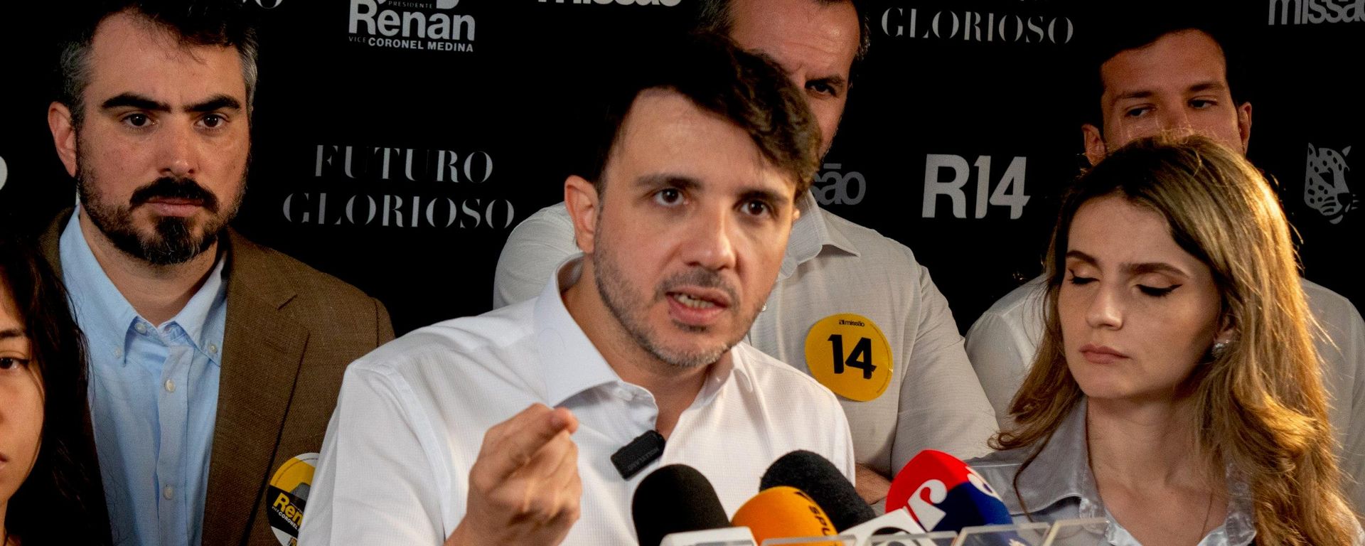 Renan Santos, candidato à Presidência do Missão, fala à imprensa em 3 de setembro de 2026 - Sputnik Brasil, 1920, 03.09.2026