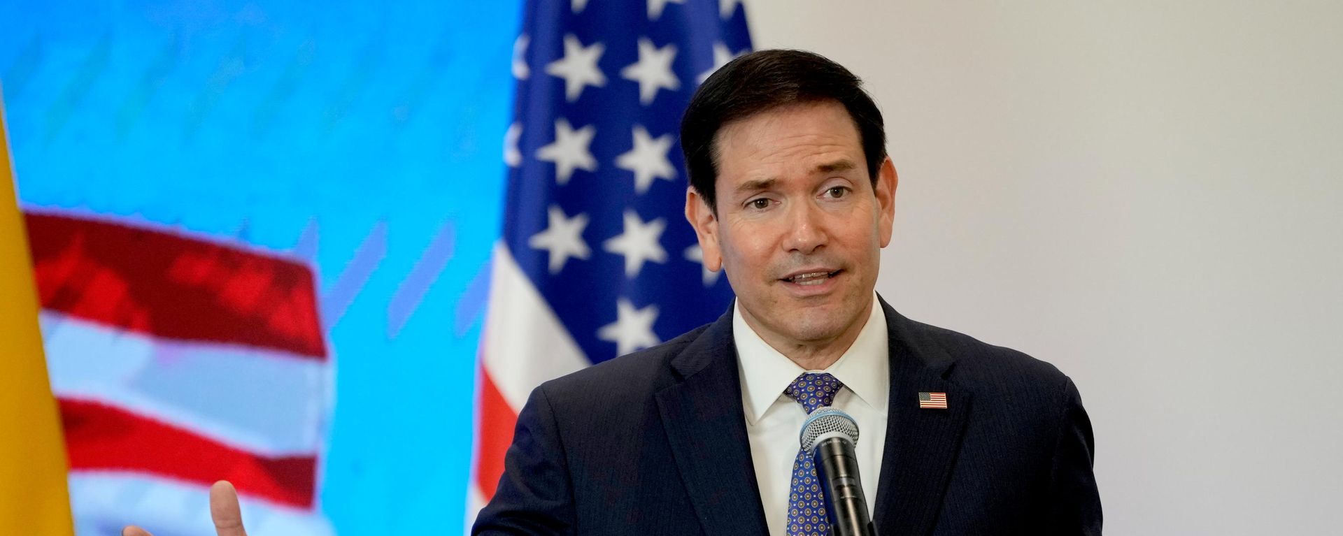 O secretário de Estado dos EUA, Marco Rubio, durante coletiva de imprensa em Barranquilla, na Colômbia, em 8 de setembro de 2026 - Sputnik Brasil, 1920, 08.09.2026