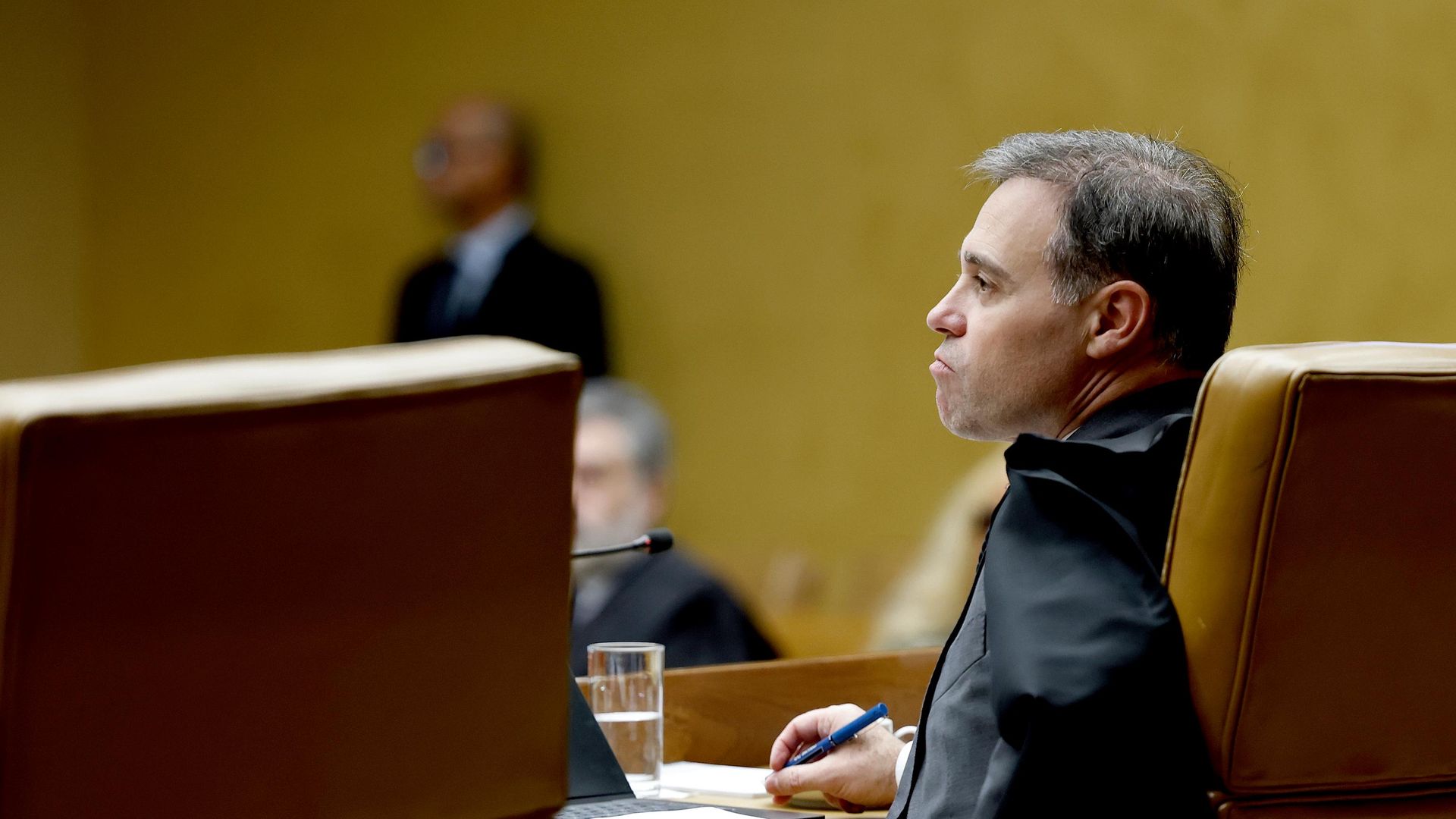 O ministro do Supremo Tribunal Federal (STF) André Mendonça durante sessão plenária da Corte, em 3 de setembro de 2026 - Sputnik Brasil, 1920, 09.09.2026