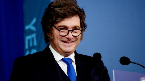 Javier Milei discursa na Yeshiva University, em Nova York. EUA, 9 de março de 2026 - Sputnik Brasil