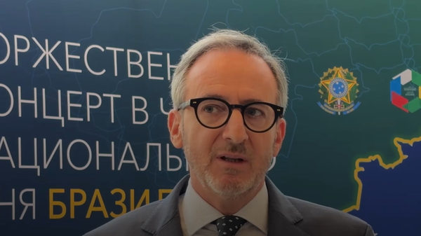 Embaixador do Brasil na Rússia, Sérgio Rodrigues dos Santos, durante evento em Moscou, em 15 de setembro de 2026 - Sputnik Brasil