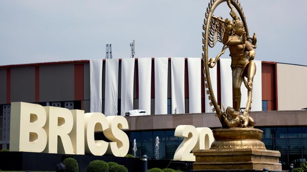 A sede da 18ª Cúpula do BRICS em Nova Deli. Índia, 13 de setembro de 2026 - Sputnik Brasil
