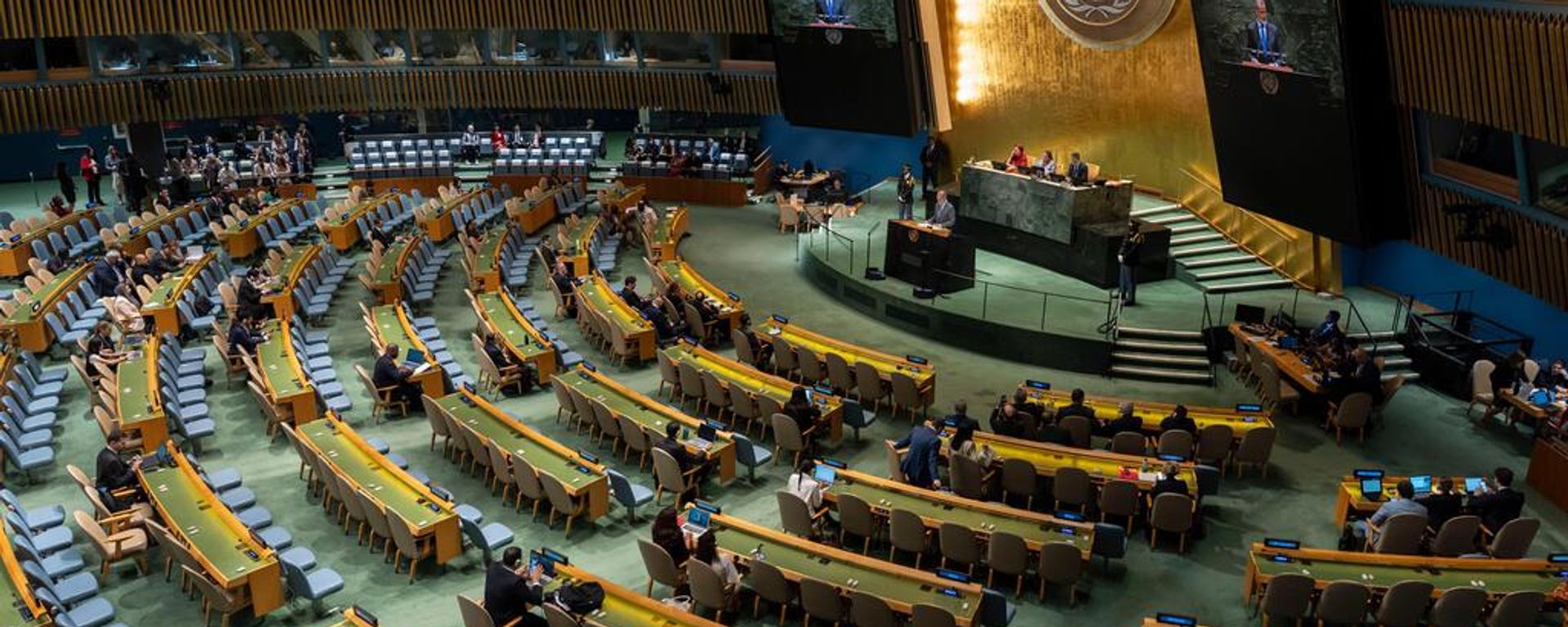 O rei Felipe VI da Espanha discursa na 80ª sessão da Assembleia Geral das Nações Unidas, na sede da ONU, 24 de setembro de 2025 - Sputnik Brasil, 1920, 21.09.2026