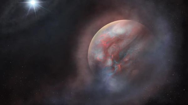 Ilustração artística do planeta de segunda geração que se formou ao redor da anã branca HS 0209+0832 - Sputnik Brasil