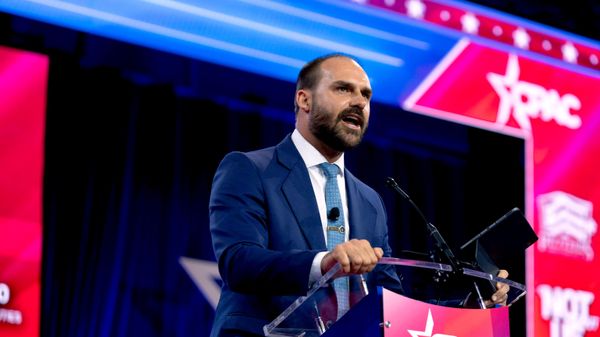 Eduardo Bolsonaro durante convenção conservadora nos Estados Unidos, em 24 de fevereiro de 2024 - Sputnik Brasil