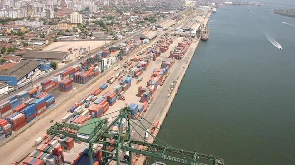 Porto de Santos, em São Paulo - Sputnik Brasil