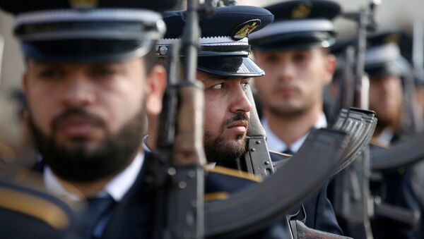 Membros das forças de segurança do Hamas - Sputnik Brasil