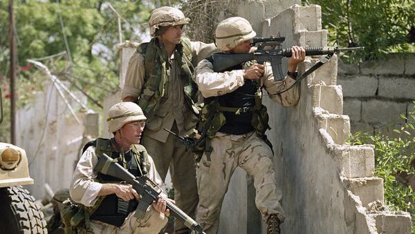 Tropas dos EUA disparam contra atiradores certeiros em Mogadíscio, 1993 - Sputnik Brasil