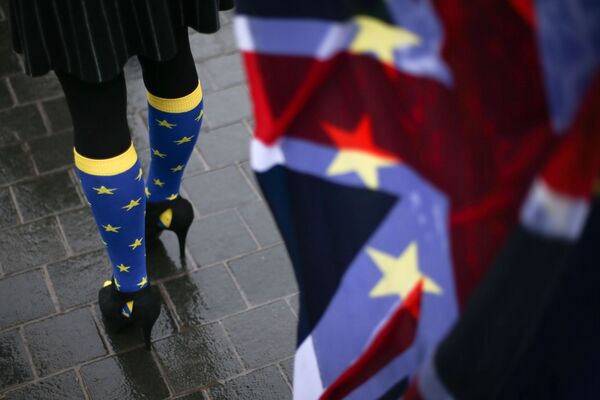 Protestos anti-Brexit em Londres - Sputnik Brasil