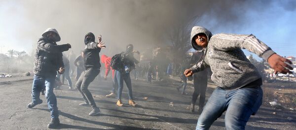 Protestos na Palestina contra decisão de Trump sobre Jerusalém - Sputnik Brasil