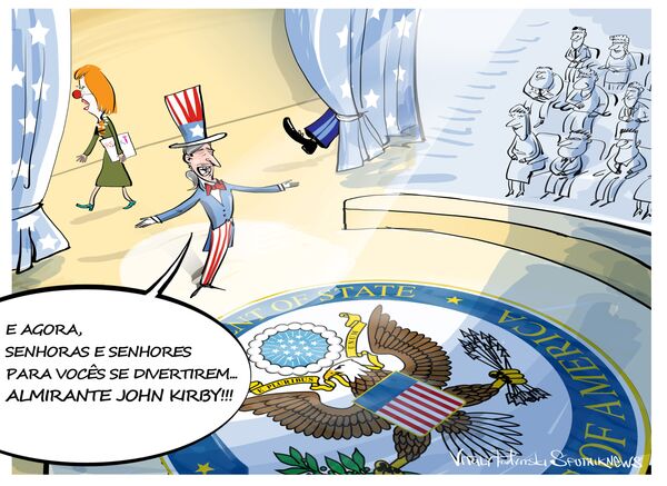 Charge sobre a nomeação do novo secretário de Estado dos EUA, John Kirby - Sputnik Brasil
