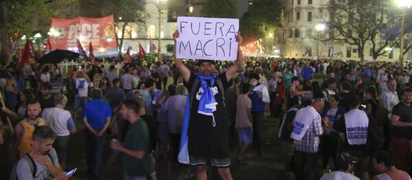 Manifestação contra presidente da Argentina, Mauricio Macri - Sputnik Brasil