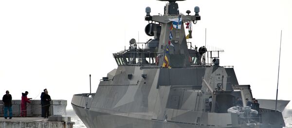 Navio de mísseis finlandês da classe Hamina no porto de Jutlândia - Sputnik Brasil