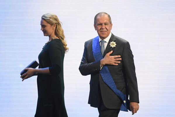 O ministro das Relações Exteriores da Rússia, Sergei Lavrov, durante a 25ª cerimônia de atribuição do prêmio internacional Vera e Vernost (Fé e Fidelidade em russo) - Sputnik Brasil
