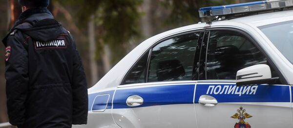 Um policial junto ao carro, em Moscou (foto de arquivo) - Sputnik Brasil