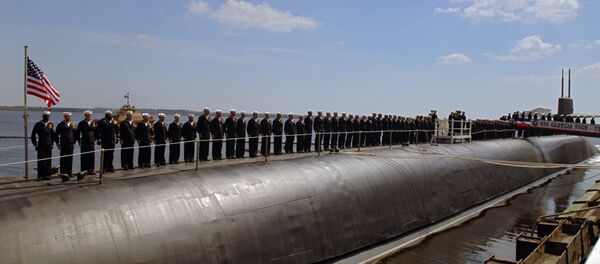 Tripulantes do submarino nuclear norte-americano USS Georgia na base naval Kings Bay (foto de arquivo) - Sputnik Brasil