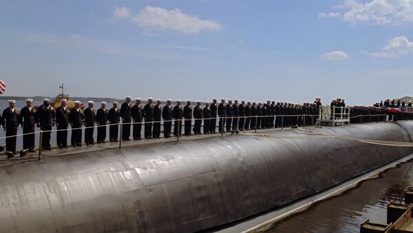 Tripulantes do submarino nuclear norte-americano USS Georgia na base naval Kings Bay (foto de arquivo) - Sputnik Brasil