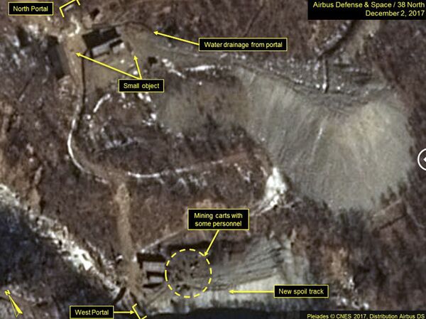 Foto de satélite do polígono Punggye-ri  - Sputnik Brasil