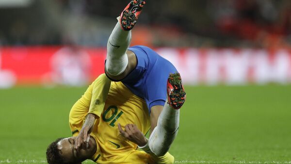 Atacante Neymar em jogo pela seleção brasileira em 2017. - Sputnik Brasil