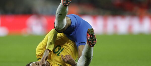 Atacante Neymar em jogo pela seleção brasileira em 2017. - Sputnik Brasil