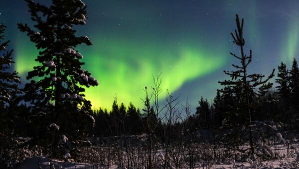 Aurora boreal na região russa de Murmansk (foto de arquivo) - Sputnik Brasil