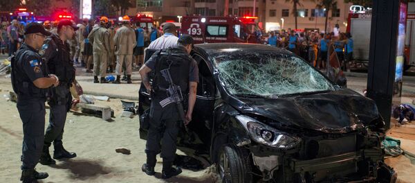 Atropelamento em massa em Copacabana, no Rio de Janeiro, na noite de 18 de janeiro de 2018 - Sputnik Brasil