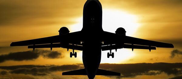 Avião se prepara para aterrissagem (imagem ilustrativa) - Sputnik Brasil