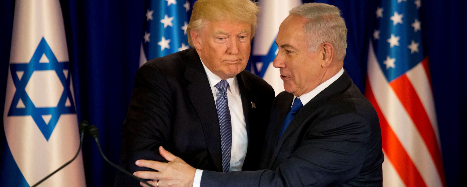 Presidente dos EUA, Donald Trump, e o primeiro-ministro de Israel, Benjamin Netanyahu - Sputnik Brasil, 1920, 10.12.2021