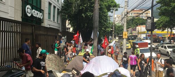 Movimentos sociais ocupam sede da Rede Globo no Rio de Janeiro. - Sputnik Brasil
