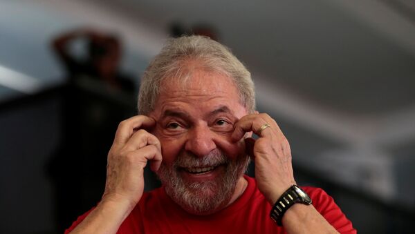 Luiz Inácio Lula da Silva é visto no sindicato metalúrgico de São Paulo em 24 de janeiro de 2018 - Sputnik Brasil