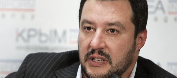 Matteo Salvini, líder do partido ultranacionalista italiano Lega Nord - Sputnik Brasil