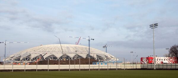Construção do estádio Arena Samara Construção do estádio Arena Samara - Sputnik Brasil