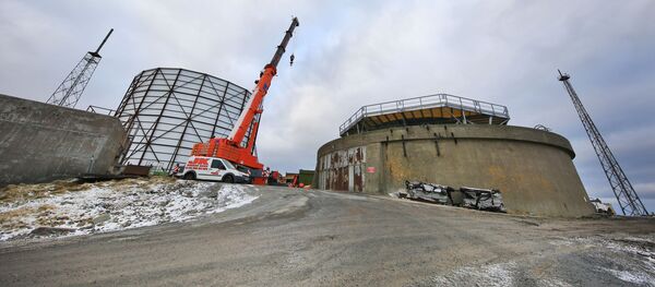 Radar britânico atualmente em construção na ilha de Unst (Shetland), 26 de janeiro de 2018 - Sputnik Brasil
